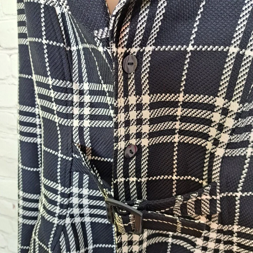 First Lady Checker Blazer Jacket Size 12 - Picture 3 of 11